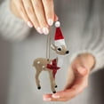 thumbnail image 4 of Fridja Christmas Ornaments Christmas Deer Imitation Elk And Sika Deer Pendant Cross-border Manual Plush Toy Decoration Pendant, 4 of 7