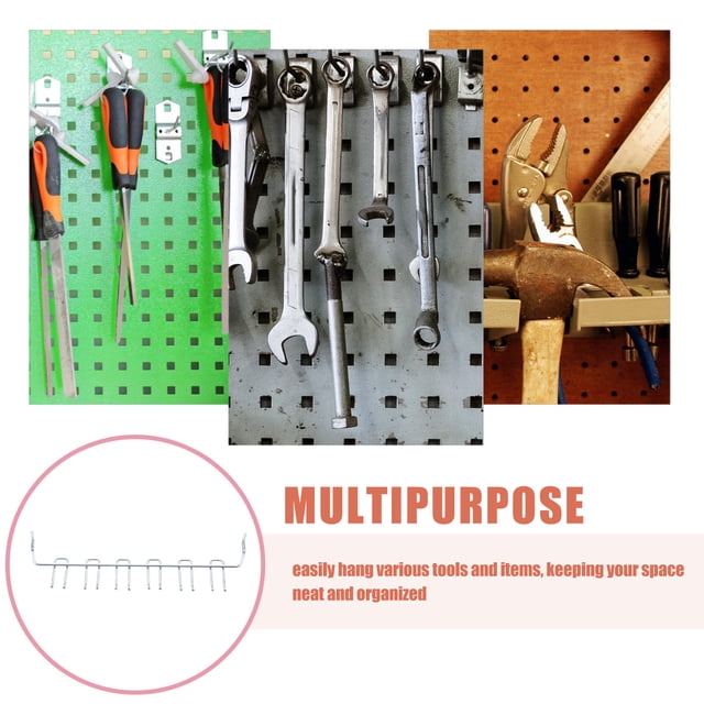 CRILSTYLEO 2Pcs Iron Garage Storage Hook Rack Heavy Duty Wall Mount Tool Organizer