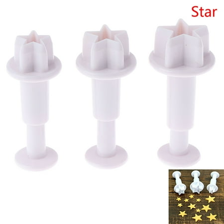 

(Star) Xmas Fondant Cake Cutter Plunger Cookie Mold Sugarcraft Flower Decorating Mould