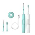 thumbnail image 2 of 5 modos portátil 2 en 1 cepillo de dientes eléctrico usb recargable sónico eléctrico escalador dental removedor de cálculo dental + base de carga, / azul / kaili Sencillez, 2 of 5
