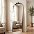 thumbnail image 2 of ‌Auromir‌ 21"x64" Arched Full Length Vintage Mirror Antique Floor Mirror with Baroque Style, Antique Bronze, 2 of 5