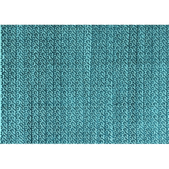 Ahgly Company Indoor Rectangle Abstract Light Blue Modern Area Rugs, 6' x 9'