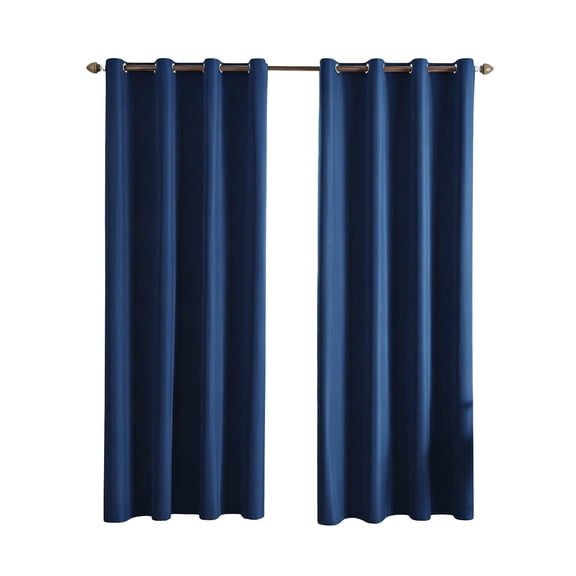 Blackout Curtains Insulated Sunscreen Drapes, Room Darkening Window Coverings for Bedroom Living Room, Durable Polyester Fabric, Easy Installation, Light Blocking Heat Insulating,Navy