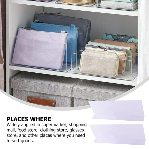 WHAMVOX  10 Pcs Closet Shelf Dividers L-shaped Board Retail Separators Display