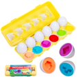 thumbnail image 1 of Hamerry Rellenos De Cestas Precargadas De Pascua para Niños Pequeños Montessori Reconocimiento De Formas Y Colores Clasificación Juego De Rompecabezas A Juego para Huevos Llenos De Juguete Regalo para, 1 of 5