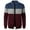 a-Navy22550, variant on VNKIDY Men's Sweater Coat Autumn Winter Slim Fit Color Block Knit Bomber Jacket Long Sleeve Standing Collar Zipper Soft Thermal Coat For Cold Weather Daily Wear Minimalist Knitwear