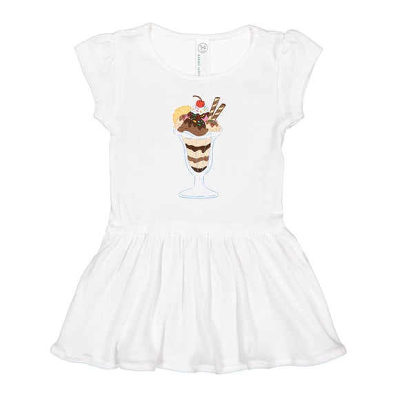 Inktastic Ice Cream Sundae Girls Toddler Dress