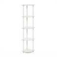 thumbnail image 2 of Furinno TURN-N-TUBE 5 Tier Corner Display Rack Multipurpose Shelving White/White, 2 of 6