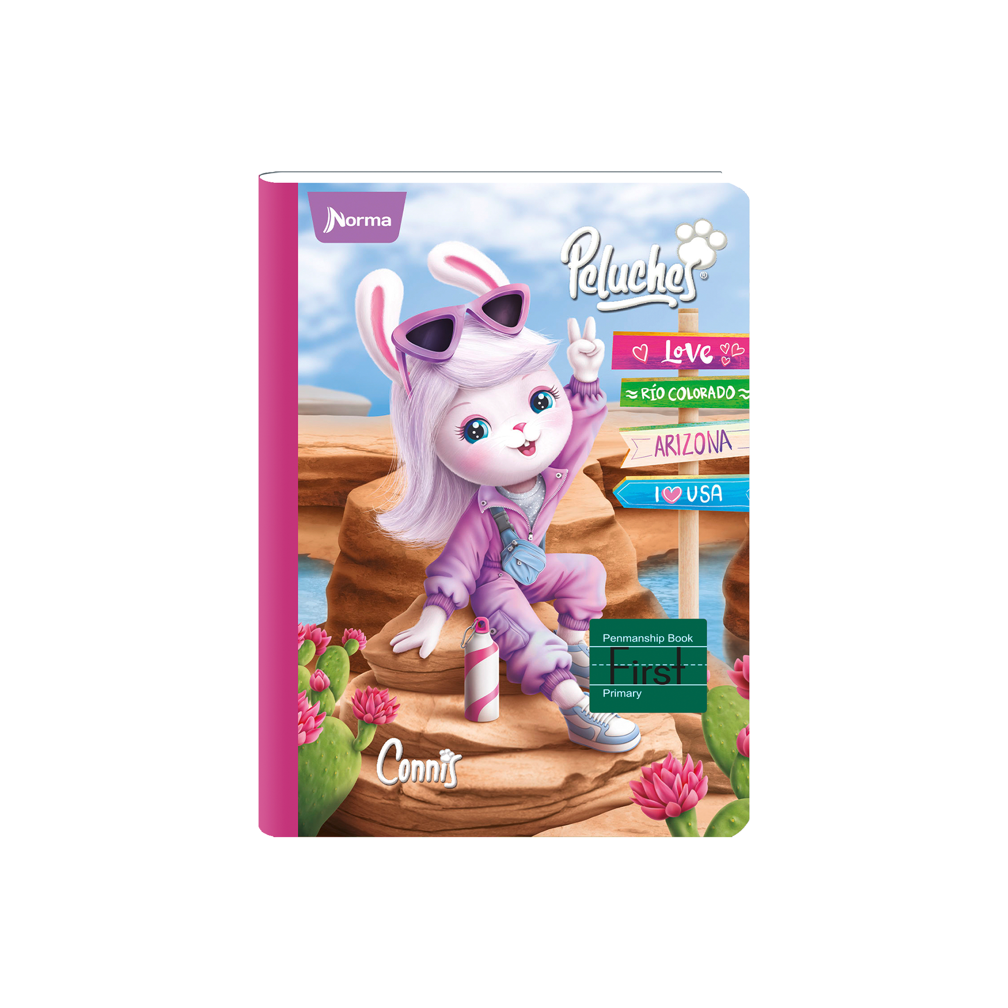 Norma Peluches Mid Skip-A-Line First Composition Notebook 7" x 9.8" Multicolor 80 Sheets