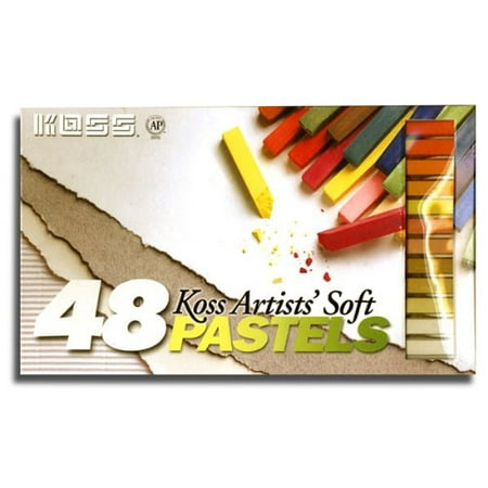 Soft Chalk Pastels Set Includes 48 Colors For Drawing, Scrapbooking, Artwork, Sketching, Blending, Dry-Wash and Other Techniques.