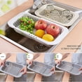 thumbnail image 4 of Coladores y coladores plegables para fregadero, cesta extensible de plástico para frutas y verduras, escurridor para cocina, 4 of 6