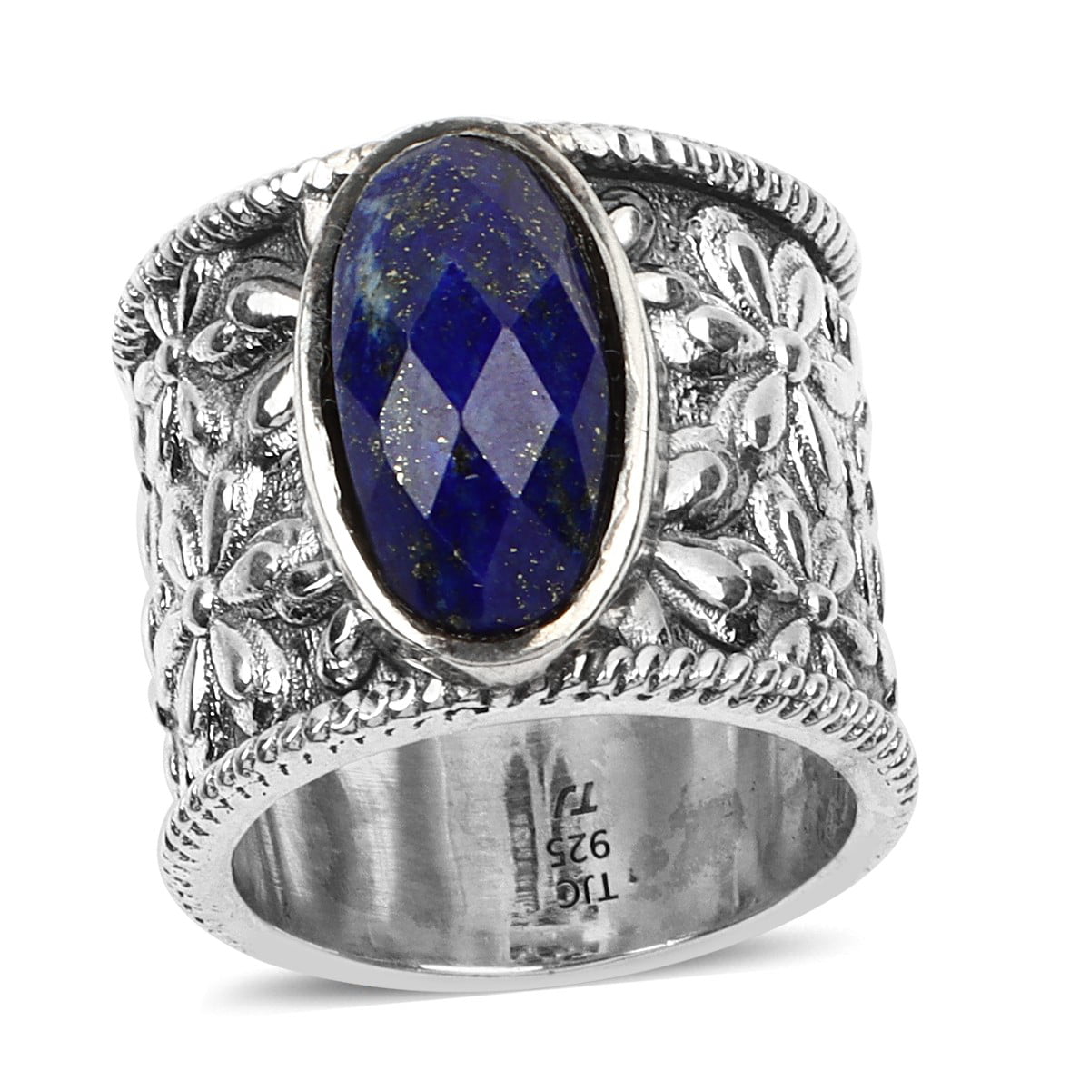 TJC Solitaire Ring for Women in Lapis Lazuli Jewellery