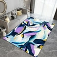 thumbnail image 2 of Modern Abstract Area Rug, Purple Blue Watercolor Graffiti Painting Outdoor Carpet, Non-Slip Short Pile Soft and Comfortable Rug Mats 2ft x 3ft, 2 of 6