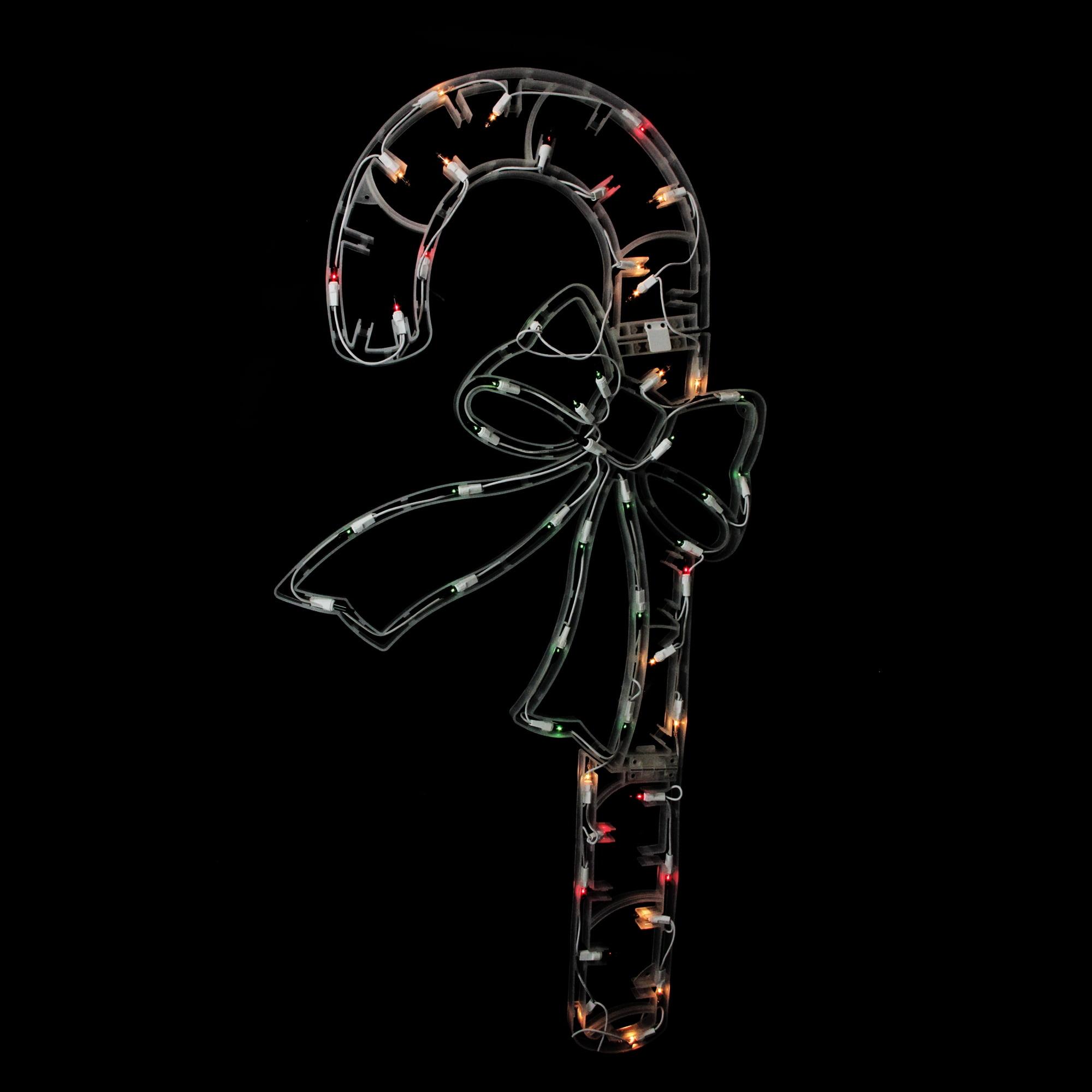 35" Folding Lighted Twinkling Candy Cane Christmas Outdoor Decoration