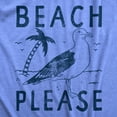 thumbnail image 2 of Mens Beach Please T Shirt Funny Sarcastic Tropical Seagull Graphic Novelty Tee for Guys Graphic Tees, 2 of 9