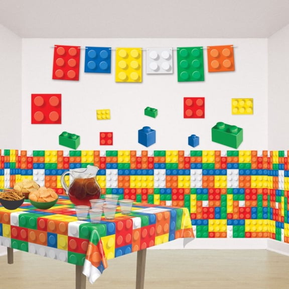 Beistle Building Block Cutout Party Wall Decorations - 11.25" - Multicolor - Pack of 240
