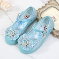 thumbnail image 2 of Zapatos de princesa de Disney para niñas, zapatos de baile para niñas pequeñas, elsa congelada, primavera, zapatos individuales coreanos con lazo, zapatos de bebé, 28 plantillas, 18,5 CM Gao Jinjia LED, 2 of 2