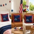 thumbnail image 6 of 4th of July Patriotic Throw Pillow Cover, 18x18 Inch Red White Blue Stars & Fireworks Design, Square Cushion Case for Sofa, Couch and Bed, 6 of 7