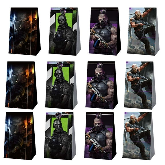 Call Of Duty Goodie Party Favor Candy Bags Birthday Decorations Treat Supplies