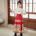 thumbnail image 2 of Afdoent Cute Outfits For Girls Dress For Girls Horse Face Skirt Classical Style Short Sleeve Ancient Fashion 4-5 Years, 2 of 5