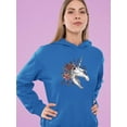 thumbnail image 2 of Unicorn Skull Neighing Hoodie Women -Smartprints Designs, Female x-Large, 2 of 4