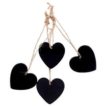 DINHEAROM Heart Shaped Wood Ornament For Wedding Party Decoration 20Pcs 2.6X2.6X0.2In