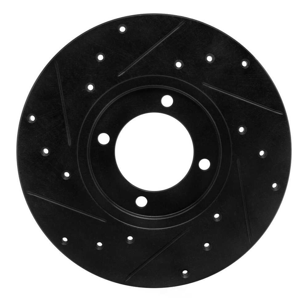 Dynamic Friction Company 633-76007R DFC Brake Rotor - Drilled And Slotted - Black