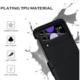 thumbnail image 2 of Design for Samsung Galaxy Z Flip 3 Case with Hinge Protection, Heavy Duty Shockproof Anti Scratch Cover Full Body Protective Phone Case for Samsung Z Flip 3 Case, Black, 2 of 8