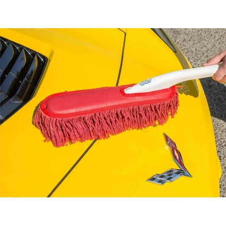 California Car Duster with Plastic Handle and Wax Treated Cotton Mop Removes Auto Dust Scratch Free (Colors May Vary)