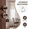 thumbnail image 4 of 1Pcs Simple Elegant Design Western Stirrup Keychain, 4 of 5