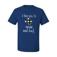 thumbnail image 2 of Wild Bobby, I Love You To Texas And Back Plaid Pop Culture Men's Graphic T-Shirt, Royal, Small, 2 of 3