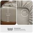 thumbnail image 5 of MooMee 100% Washed Cotton King Fitted Sheet Only Linen Like Textured Extra-Deep Pocket Breathable Soft 1-Piece(Cream Grey, 78"x80"), 5 of 6