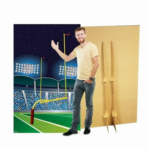 Football Goal Post Cardboard Standup - 73 x 45 in.