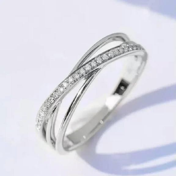 EOEMY Gorgeous 18K Yellow Gold Plated Rings For Women Jewelry Cubic Zirconia Size 5-12-7-Gold