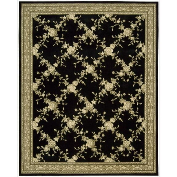 Nourison Julian Hand-tufted Area Rug 5'3" x 8'3" Wool,Silk Border 5' x 8' Green