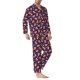thumbnail image 2 of Fotbe Candy Corn (2) Pijama de Hombre con Estampado de Manga Larga, Conjunto de 2 Piezas, Ropa de Dormir Suave y Cómoda con Bolsillos-Large, 2 of 7