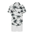 thumbnail image 4 of GERsome Men's Hawaiian Matching Sets 2 Piece Button Down Floral Shirts and Shorts Summer Vacation Outfits S-3XL, 4 of 5