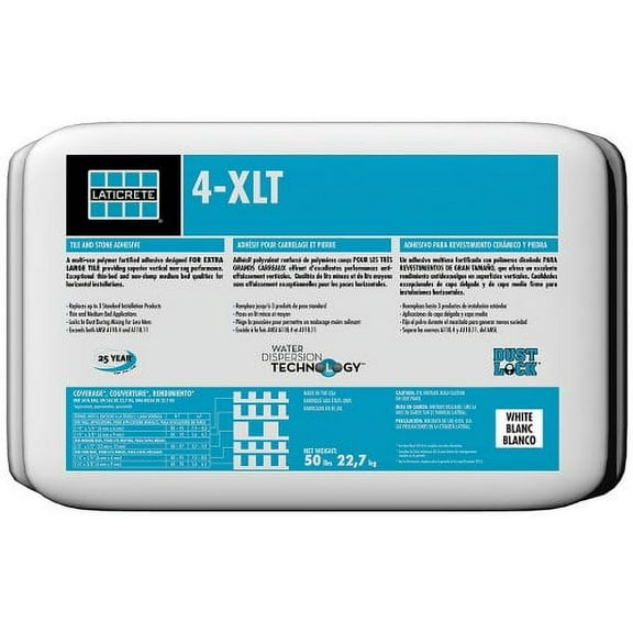 LATICRETE 4-XLT Multi-Use, Polymer Fortified Adhesive Mortar 50LB Grey