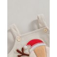 thumbnail image 5 of Wassery Baby Boys Girls Corduroy Bodysuits Infant Christmas Clothes Elk Embroidery Sleeveless Straps Romper Newborn Fall Jumpsuits Playsuit 0-18M, 5 of 8