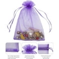 thumbnail image 3 of HuiJuMei 100PCS Multi-Colored Organza Bags 5X7 inches Mesh Drawstring Gift Bags for Fruit Protection Bags Jewelry Christmas Wedding Party Baby Shower Favor Bags (Rainbow ), 3 of 8
