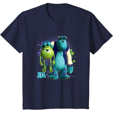 

Monsters Inc - Mike & Sulley Youth T-Shirt for Boy Girl Kids Toddler Navy Color Size 4T