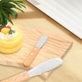 thumbnail image 4 of 4 PCS Mini Butter Spreader Knife Set, Stainless Steel Cheese Knives with Wood Handle, Multi-Purpose Jam, Peanut Butter, Cream Cheese Spreader Knives, 5.12in, 4 of 7