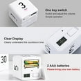 thumbnail image 3 of 1pcs white cube timer kitchen cooking soup cooking timer time management reminder and countdown setting (prepare 2 AAA batteries by yourself), 3 of 13