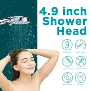 VXV Filtered Shower Head, 9 Modes High Pressure Shower Head with Handheld, with 71 Shower Hose & Adjustable Bracket Filter Shower Head, Remove Chlorine & Hard Water, Chrome