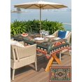 thumbnail image 6 of 52x70 Inch Outdoor Tablecloth with Umbrella Hole Zipper Rectangle Vintage Southwest Rectangular Tablecloths Outside Waterproof Ethnic Modern Geometric Patio Table Cloth Cover for Picnic Party, 6 of 8