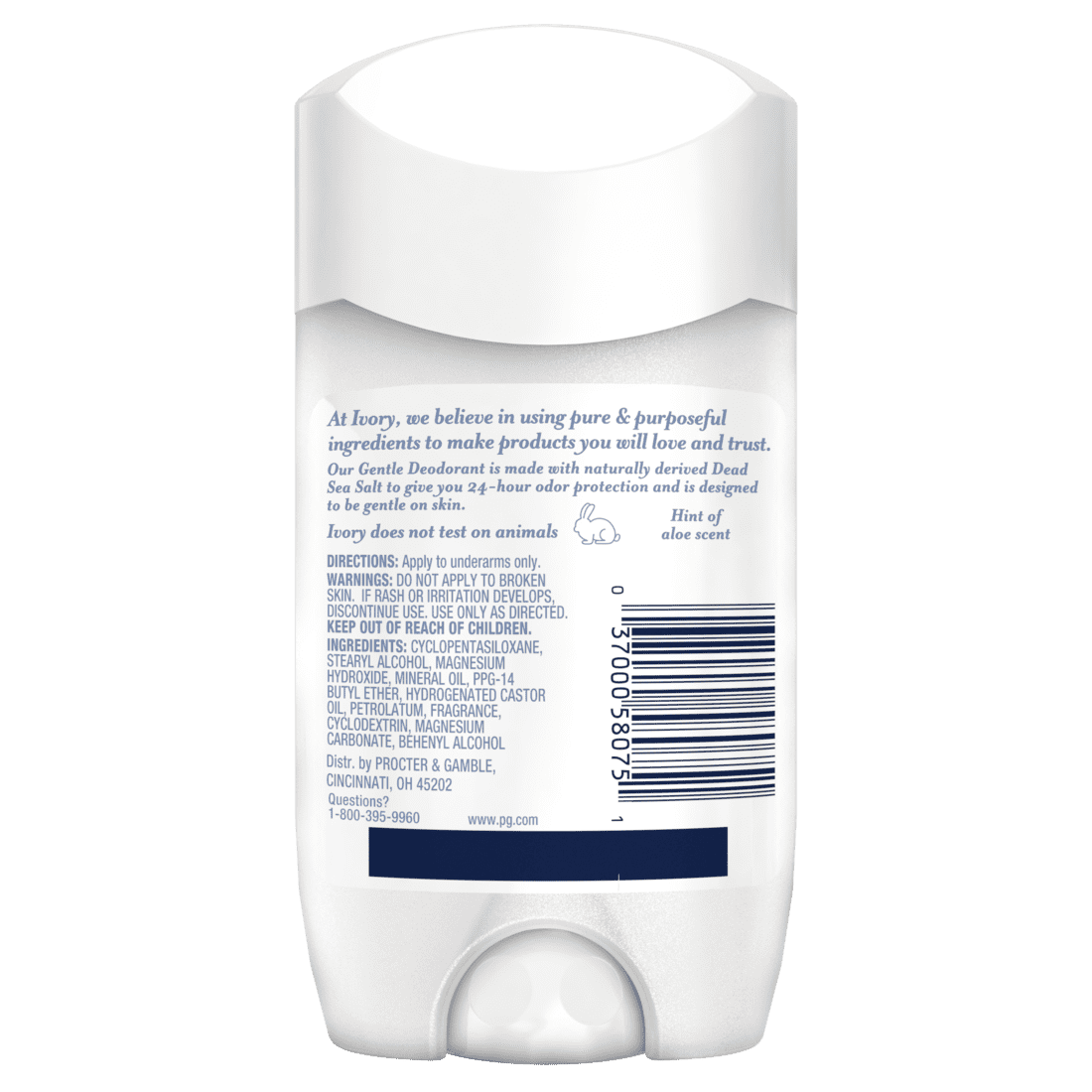 (3 pack) Ivory Gentle Deodorant, Hint of Aloe, 2.4oz ( 3 Count )