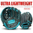thumbnail image 4 of Franklin Sports Shok Sorb Kids Baseball + Teeball Glove - Youth Baseball, Softball + Teeball Glove for Boys + Girls - Right Hand Throw - Blue - 10.5", 4 of 8