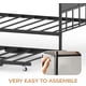 thumbnail image 4 of Negra metal tamaño individual size day cama con trundle: estilizado para cabecero, pop - up foldable trundle, heavy duty steel slats, perfect para living, dormitorio, y guest rooms, 4 of 8