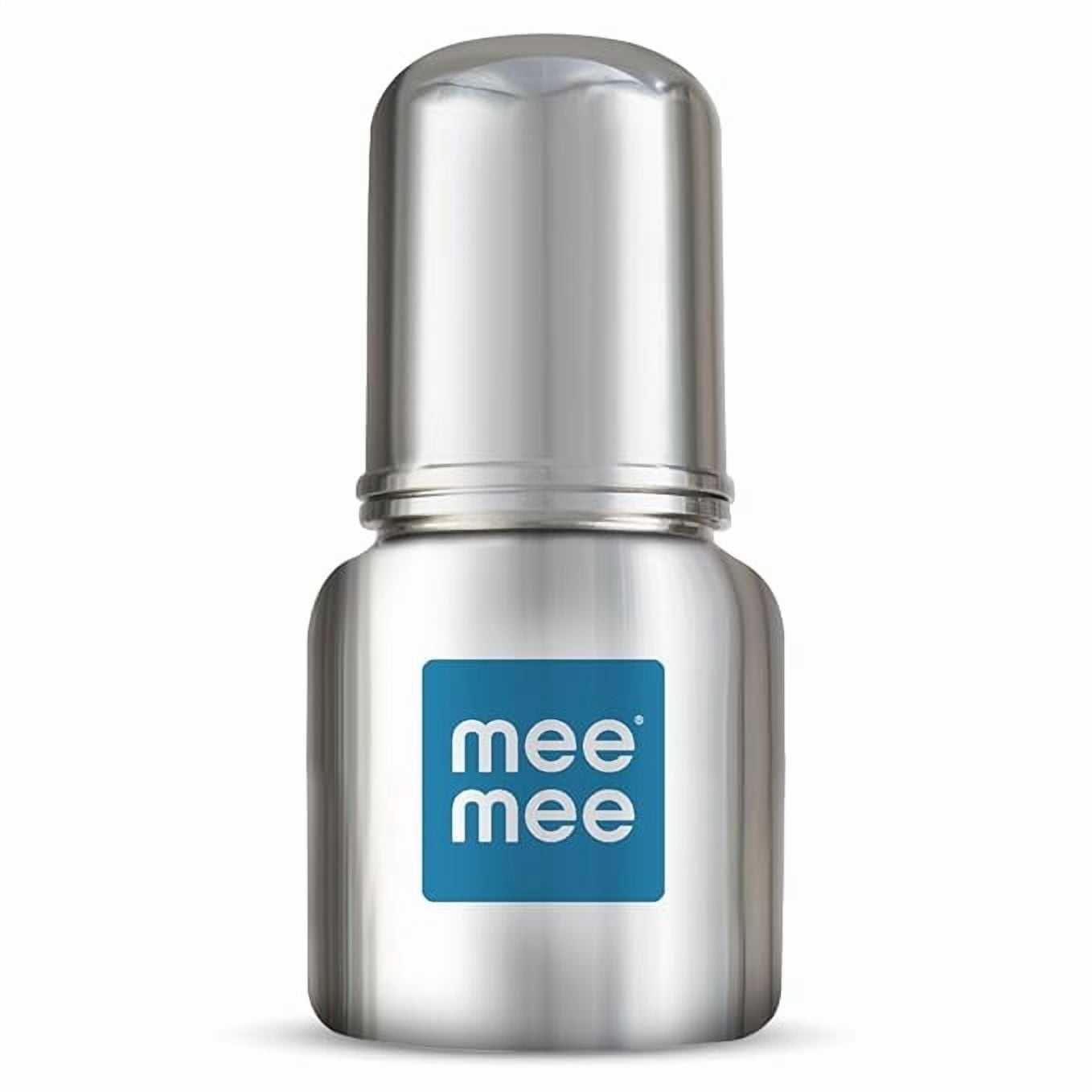 Mee Mee Baby Steel Feeding Bottle 120ml | Baby Milk Bottle with Advanced Anti Colic Valve