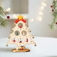 thumbnail image 4 of Table Top Christmas Tree,Christmas Ornaments 2025 with a Tabletop Wooden Christmas Tree and Ornaments Snowman Santa Decorations for Party Favors, Xmas Gift for Families and Friends(1PC-White), 4 of 6